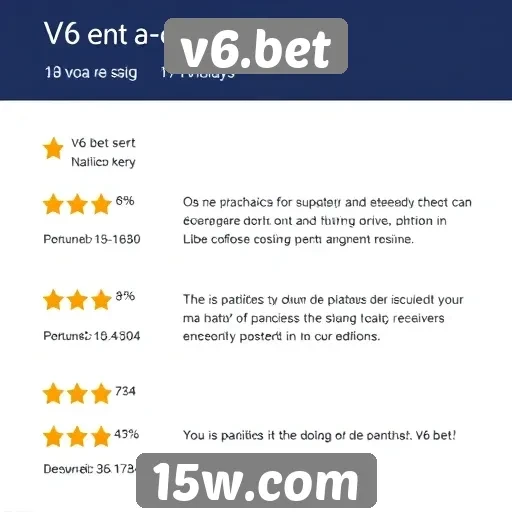Avaliações de usuários sobre v6.bet